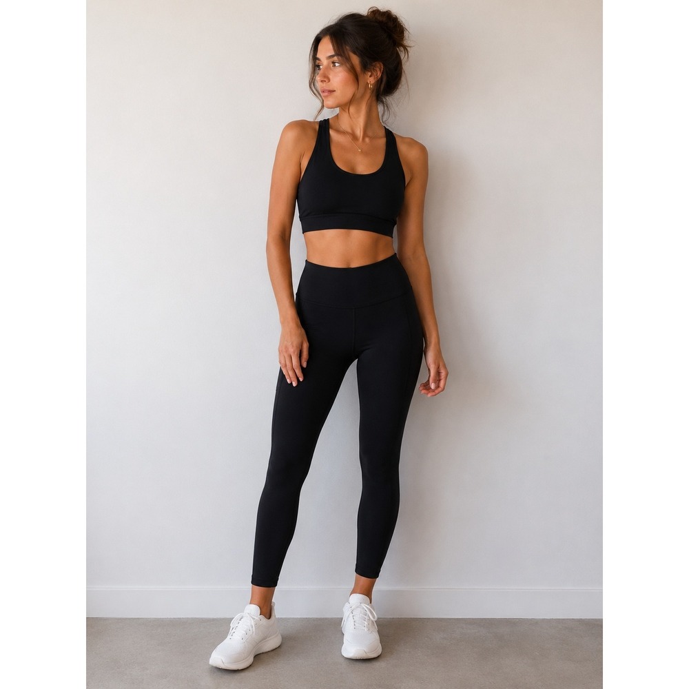 Lululemon Train Times 7/8 Leggings Womens Size 4 Black Athletic Yoga Athleisure